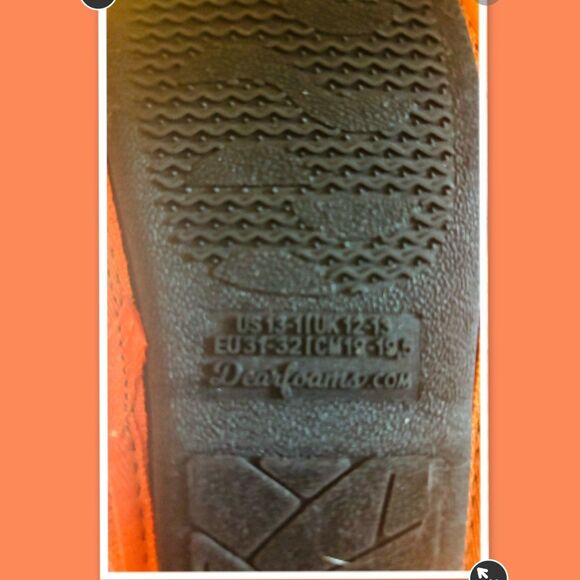 Child Dluxe by Dearfoams Pumpkin Slippers - Size 13-1 - Picture 4 of 4